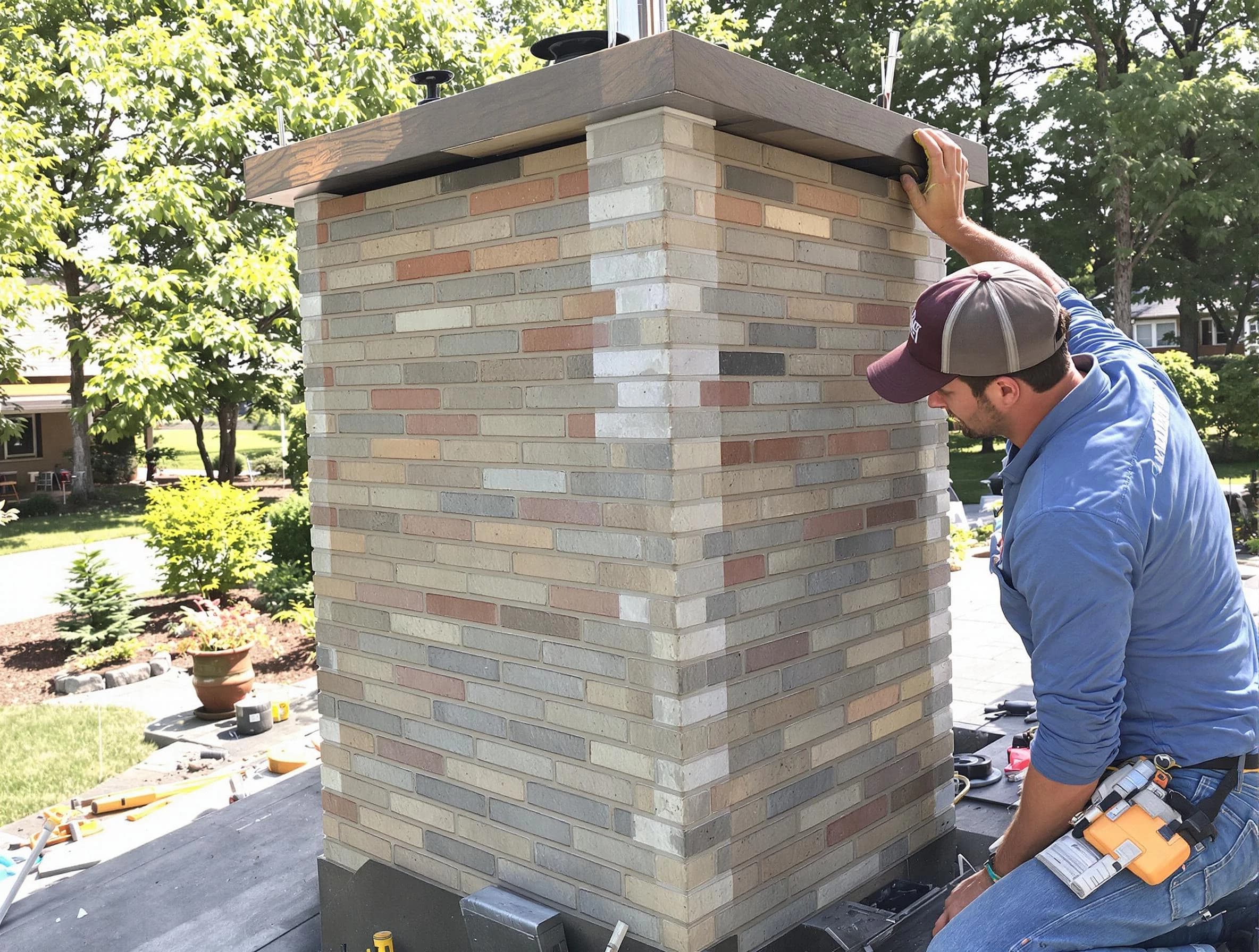 Jeannette Chimney Sweep completing a modern chimney remodel in Jeannette, PA