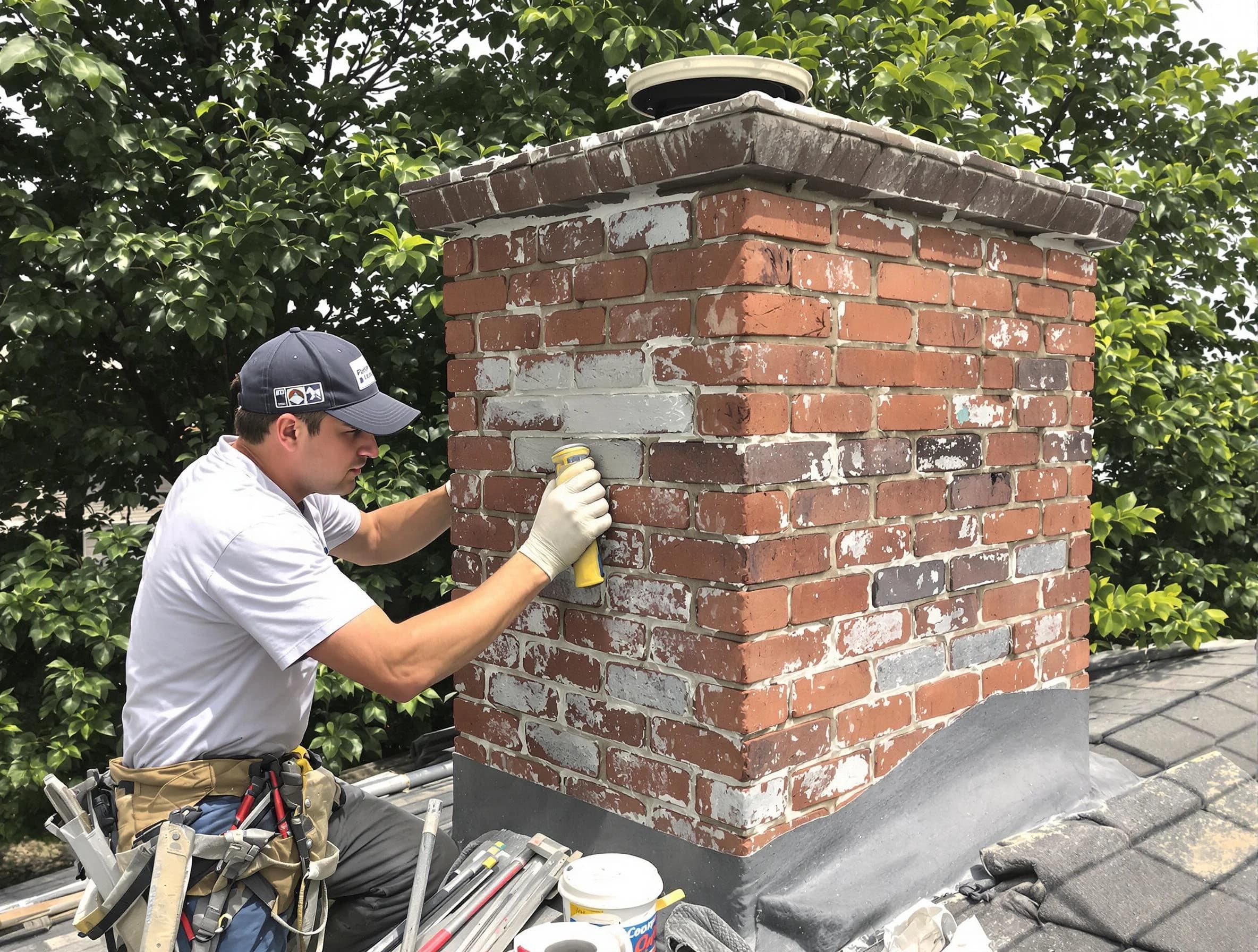 Jeannette Chimney Sweep restoring an aging chimney in Jeannette, PA