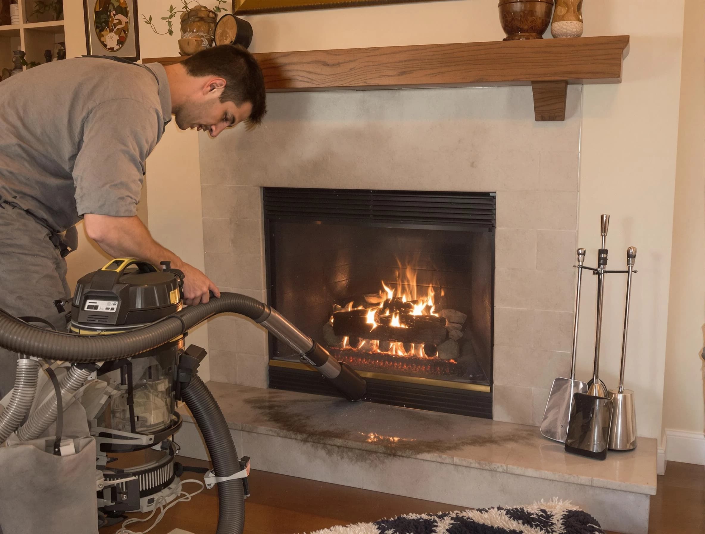 Routine fireplace upkeep by Jeannette Chimney Sweep in Jeannette, PA