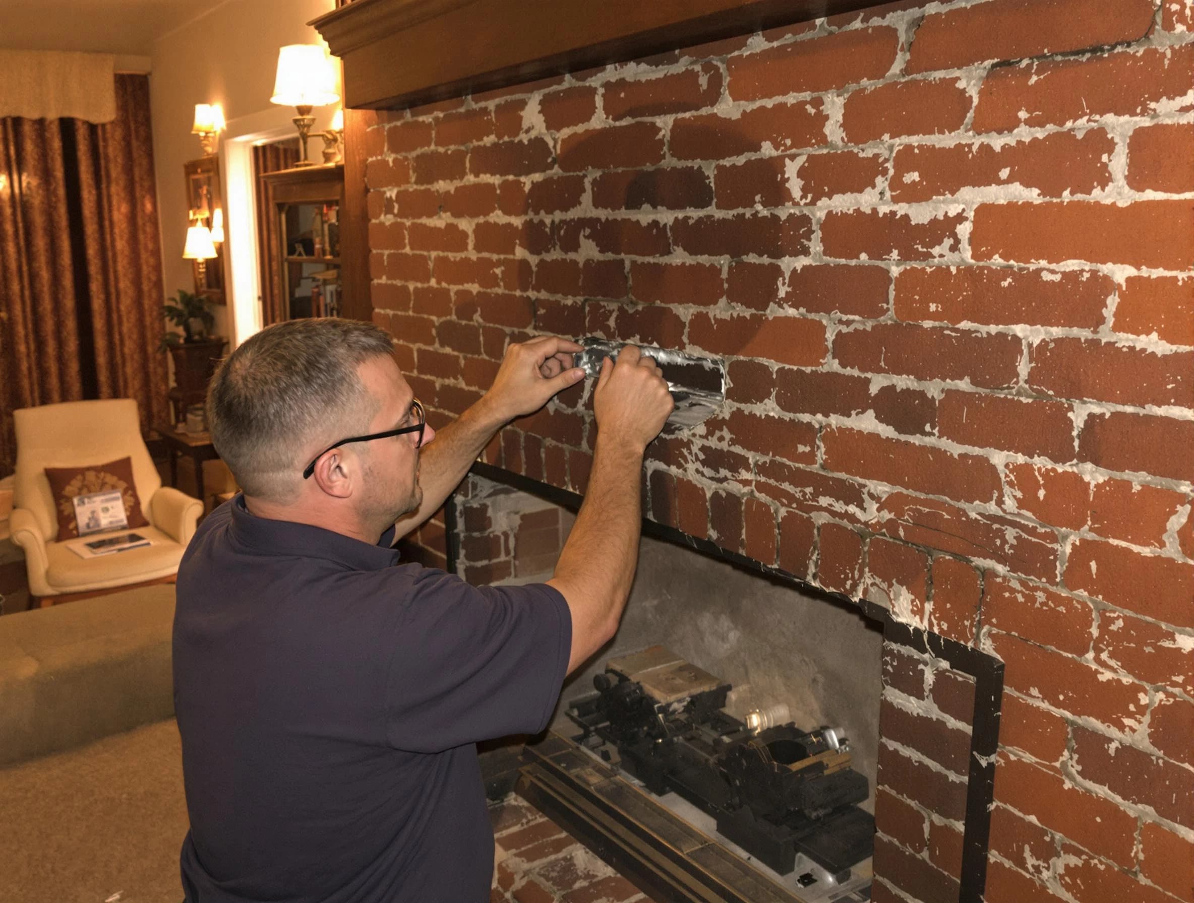 Jeannette Chimney Sweep expert fixing a fireplace in Jeannette, PA