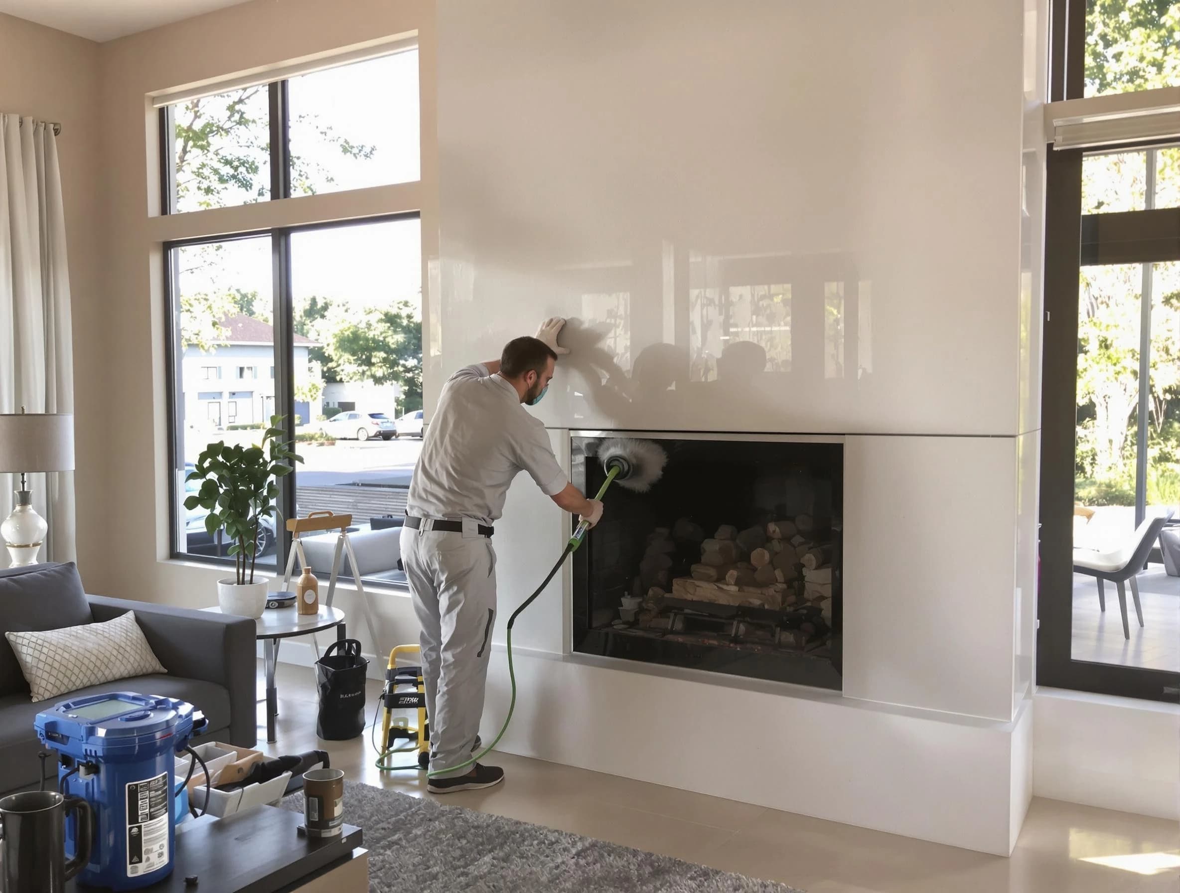 Jeannette Chimney Sweep performing thorough soot removal in Jeannette, PA