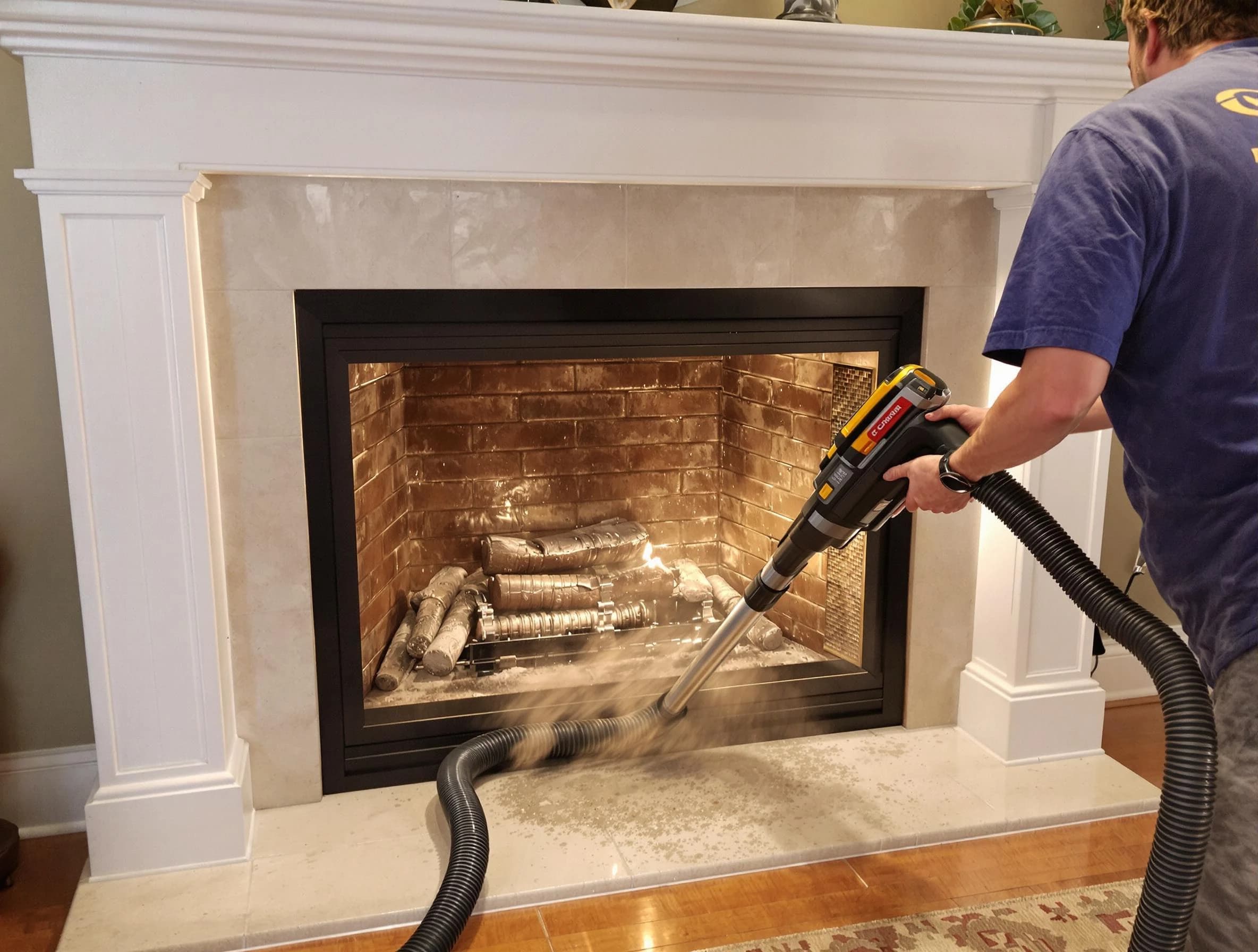 Fireplace cleaning performed by Jeannette Chimney Sweep in Jeannette, PA