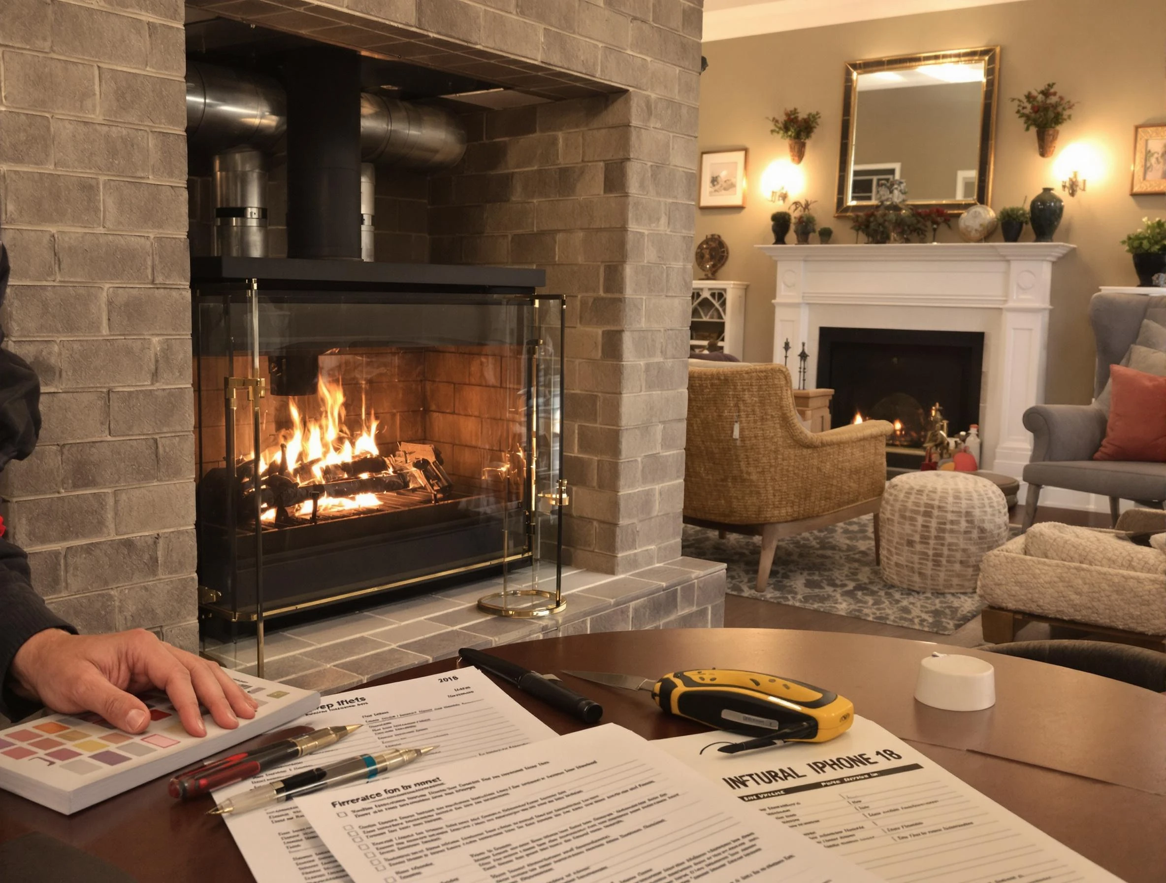 Jeannette Chimney Sweep verifying fireplace safety measures in Jeannette, PA